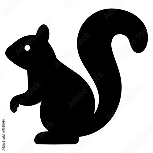 リスのアイコン 黒