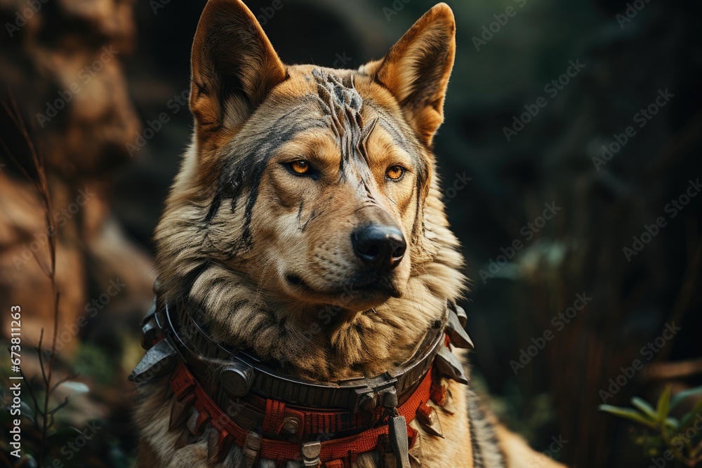 Fototapeta premium A Majestic Canine with a Stylish Collar