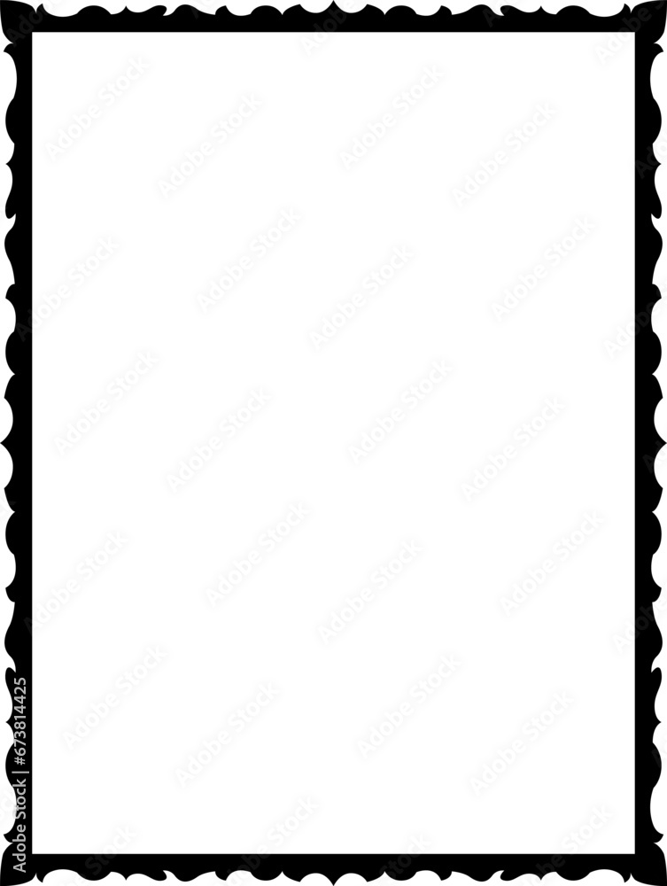 vector frames black on a white background