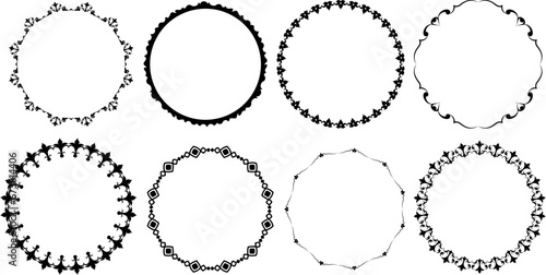 vector frames black on a white background