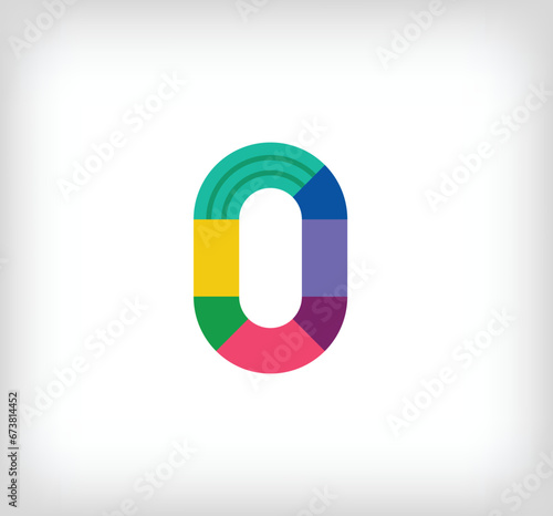 Free Download Creative abstract number 0 multicolored linear logo. Modern text lines with new pop art colors. Number alphabet template. Creative education geometric.vector - GFXLoad