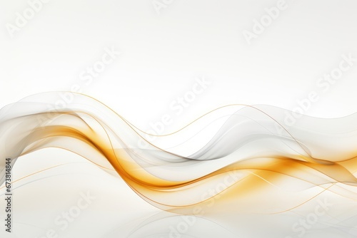A Whirlwind of White and Orange Smoke on a Blank Canvas