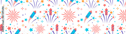 Fireworks, pattern, great for banner, wallpapers - vector design