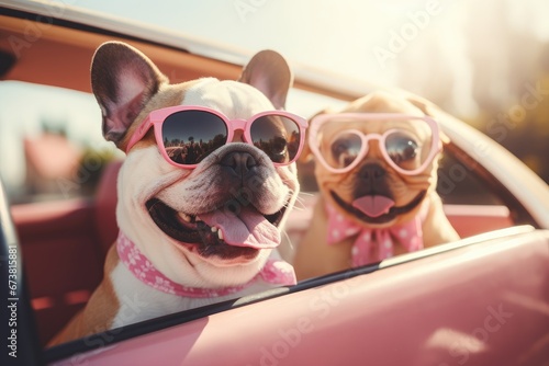 Chillin' Canines Cruise in Cool Shades