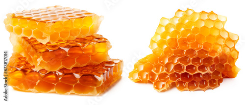 Honeycombs  isolated on transparent or white background, png	 photo