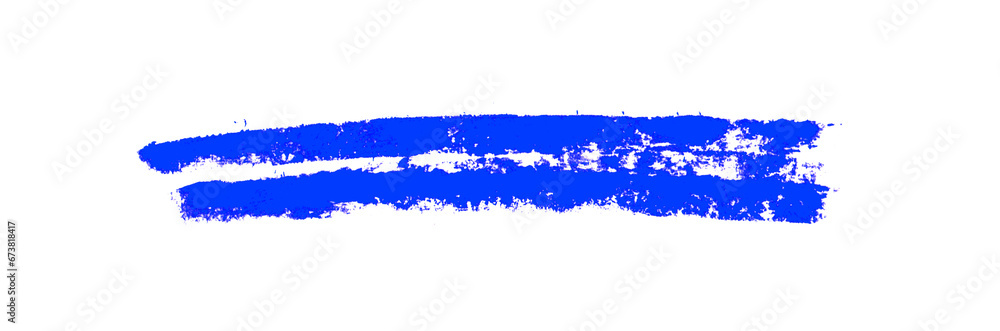 Fototapeta premium Markierung mit blauer Kreide als Linie