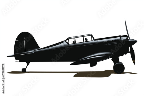 Fototapeta Naklejka Na Ścianę i Meble -  Fighting jet vector black silhouette set