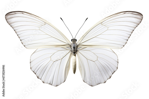 Butterfly Mid-Flight: Delicate and Isolated -on transparent background