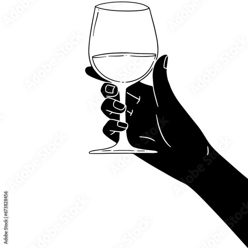 hand holding a glass of wine