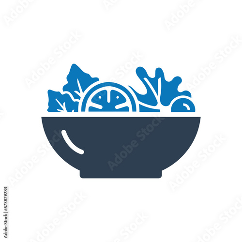 Bowl of salad icon
