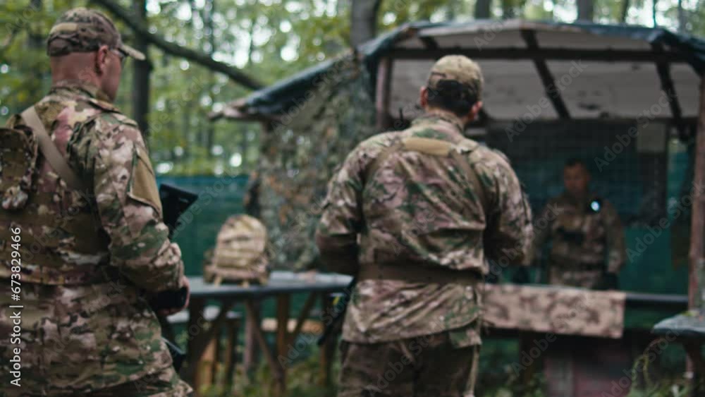 A Soldier Salutes the Commander at the Command Post