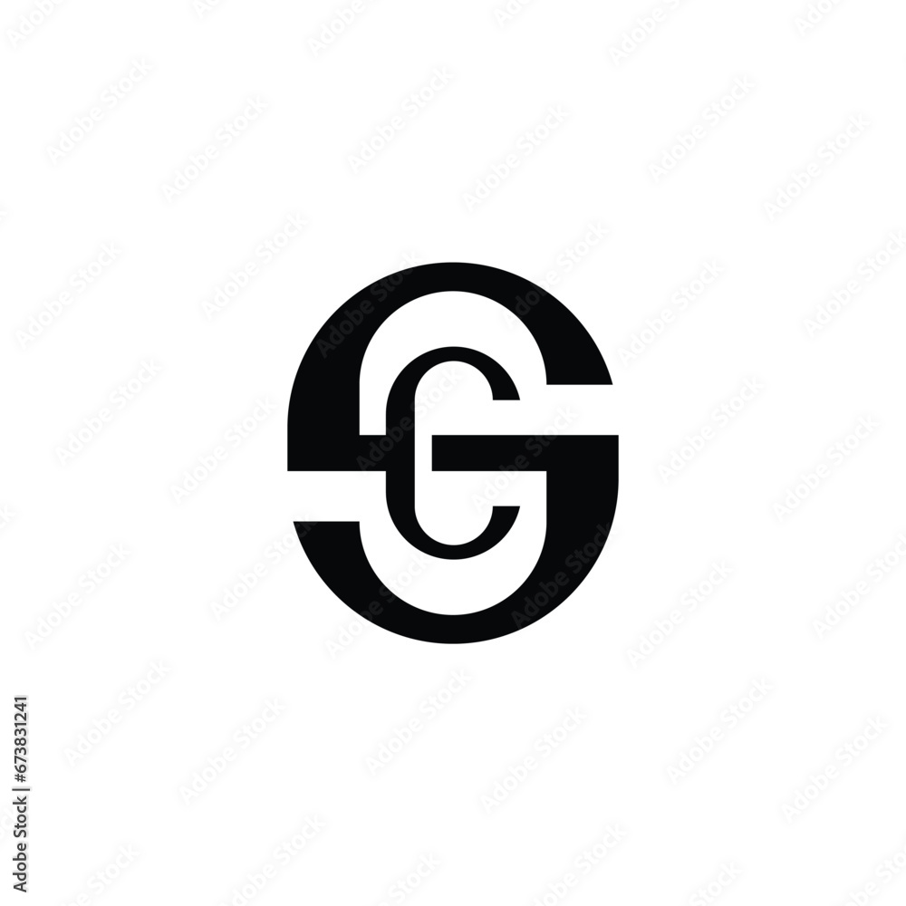 SC CS S C letter monogram initial based logo design SC CS S C letter monogram initial based logo design