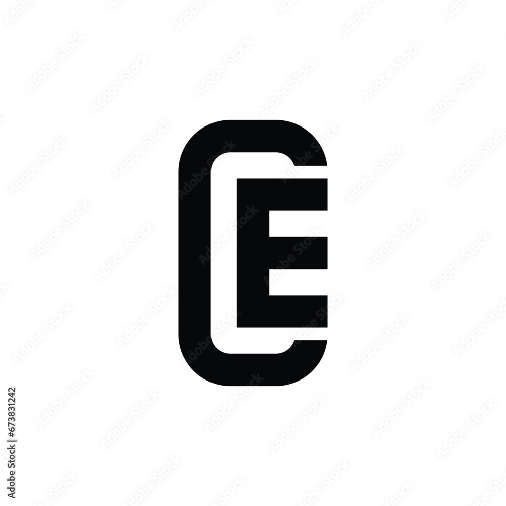 CE WC C E monogram letter initial based logo design template CE WC C E monogram letter initial based logo design template