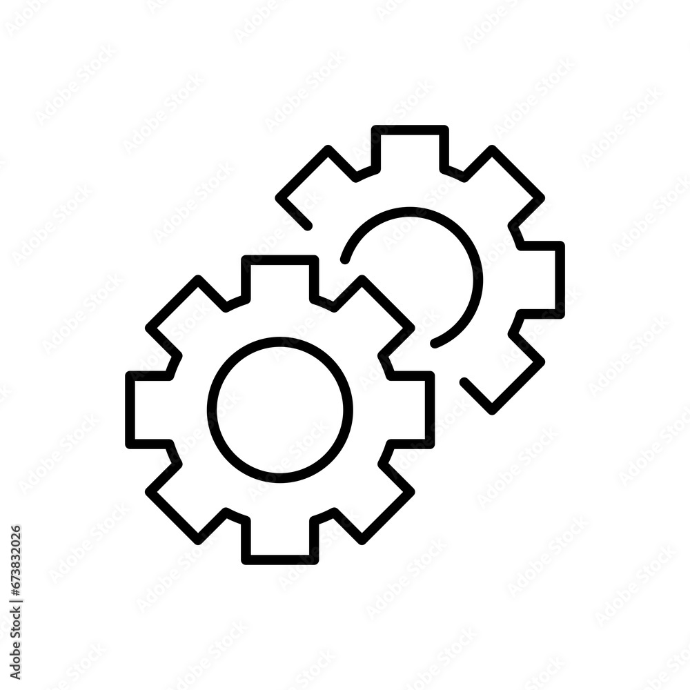 gear icon. outline icon gear icon. outline icon
