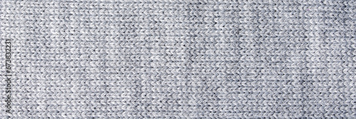 The texture of gray woolen fabric