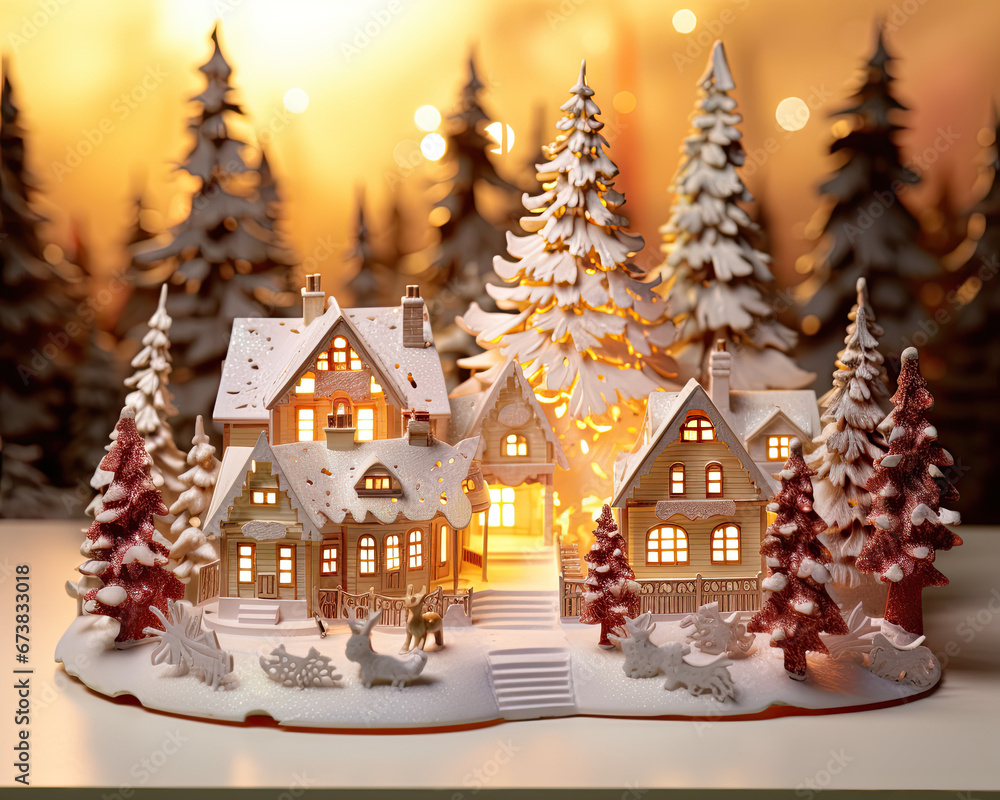 A beautiful 3D Christmas gift card