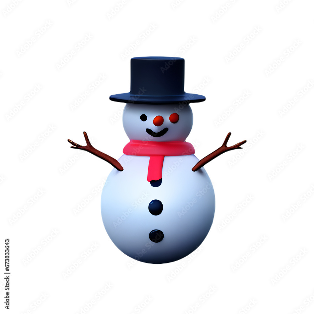 snowman with hat