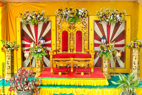 Asahan Melayu Traditional Wedding Decorations, Especially Indonesia © Ridho