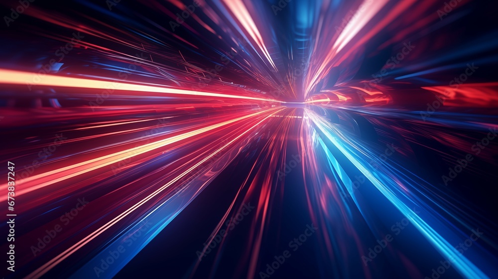 A blue and red abstract background with light streaks A blue and red abstract background with light streaks