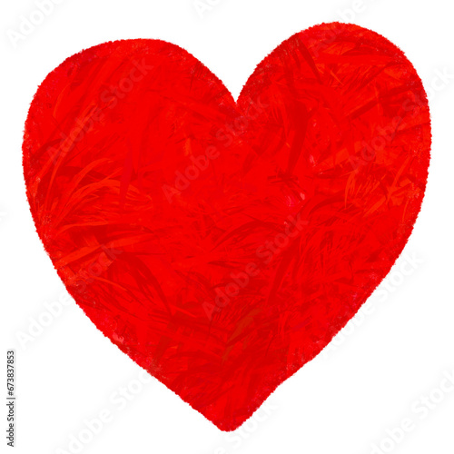Red Heart. Cartoon style