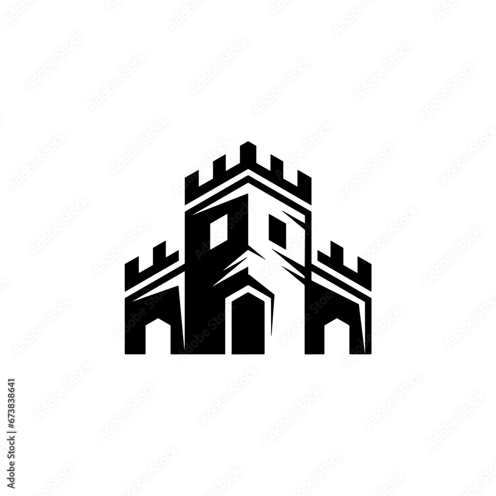 Castle creative logo design vector