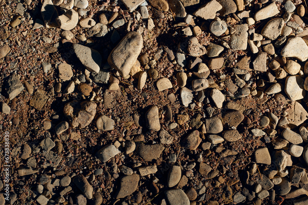 Background of gravel, stones and earth Background of gravel, stones and earth