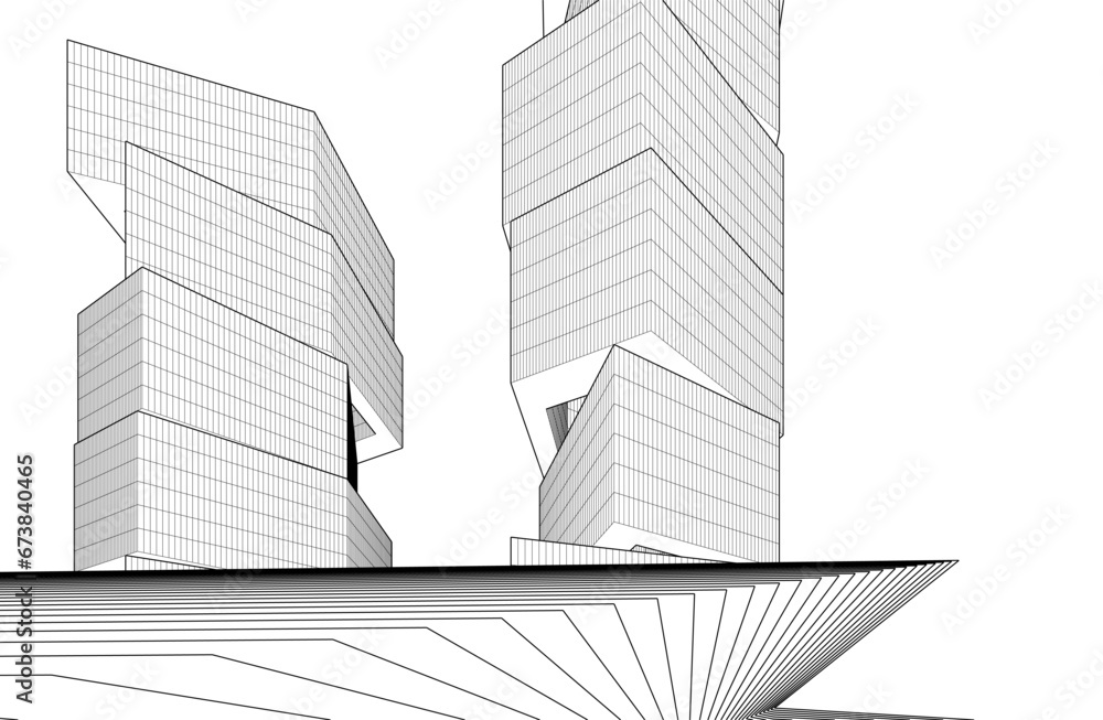 Fototapeta premium sketch of building