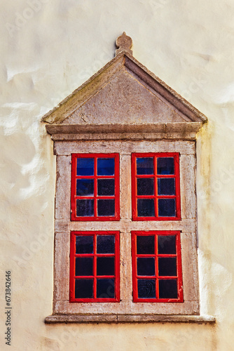 Old beautiful window on a castle