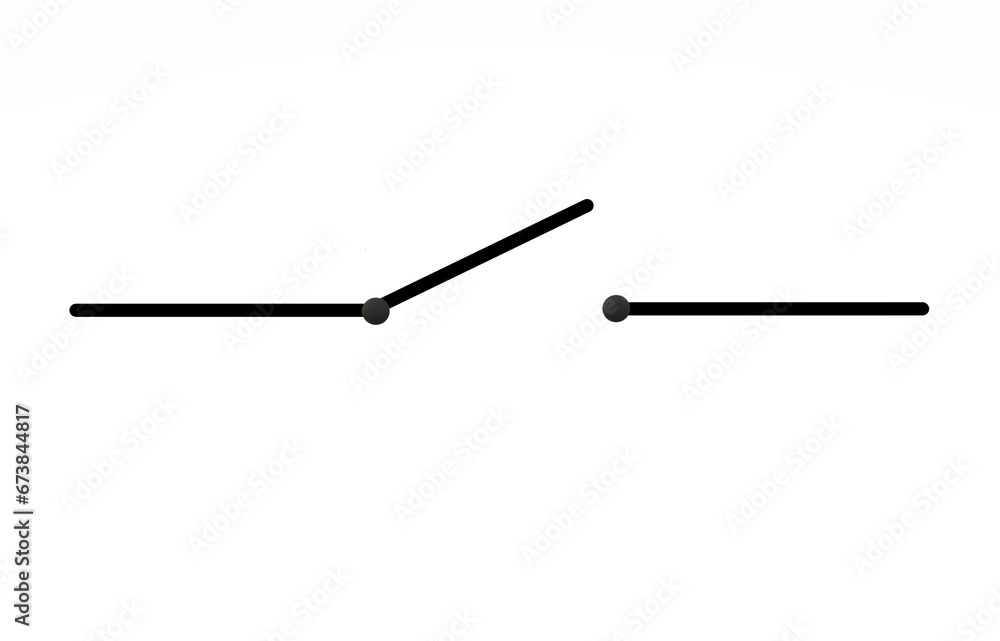 Symbol of a switch in the electronic diagram Symbol of a switch in the electronic diagram
