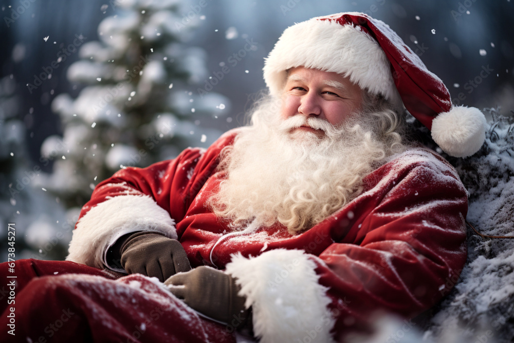 santa claus in the snow santa claus in the snow