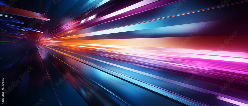 Abstract background with colorful wave and light lines - speed and technology theme