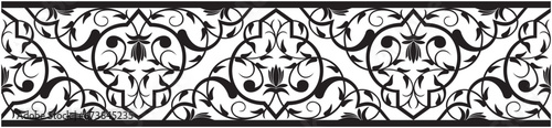 pattern Islamic ornamental vector graphic design, for ornament on the edge of the frame, perfect for calligraphic decoration frames photo