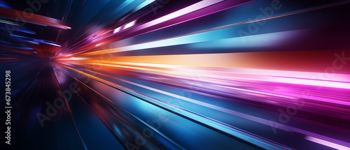 Abstract background with colorful wave and light lines - speed and technology theme