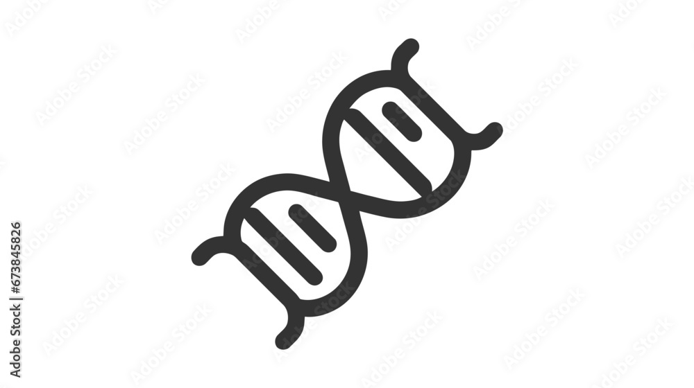 DNA icon isolated on white background DNA icon isolated on white background