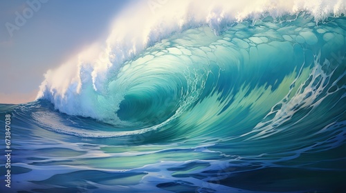 beautiful and glorious wave cresting © Left