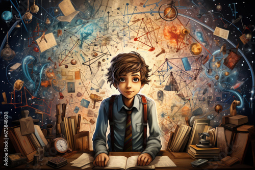 A genius boy with mathematic background represents the National Mathematics Day