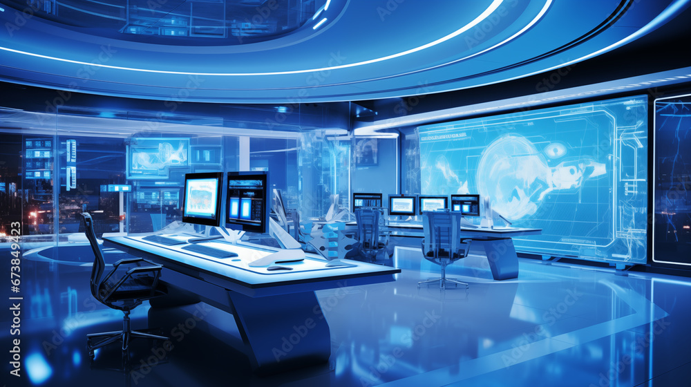 high-tech facility, a futuristic control room hums with activity. The atmosphere is one of intense focus and readiness. high-tech facility, a futuristic control room hums with activity. The atmosphere is one of intense focus and readiness.