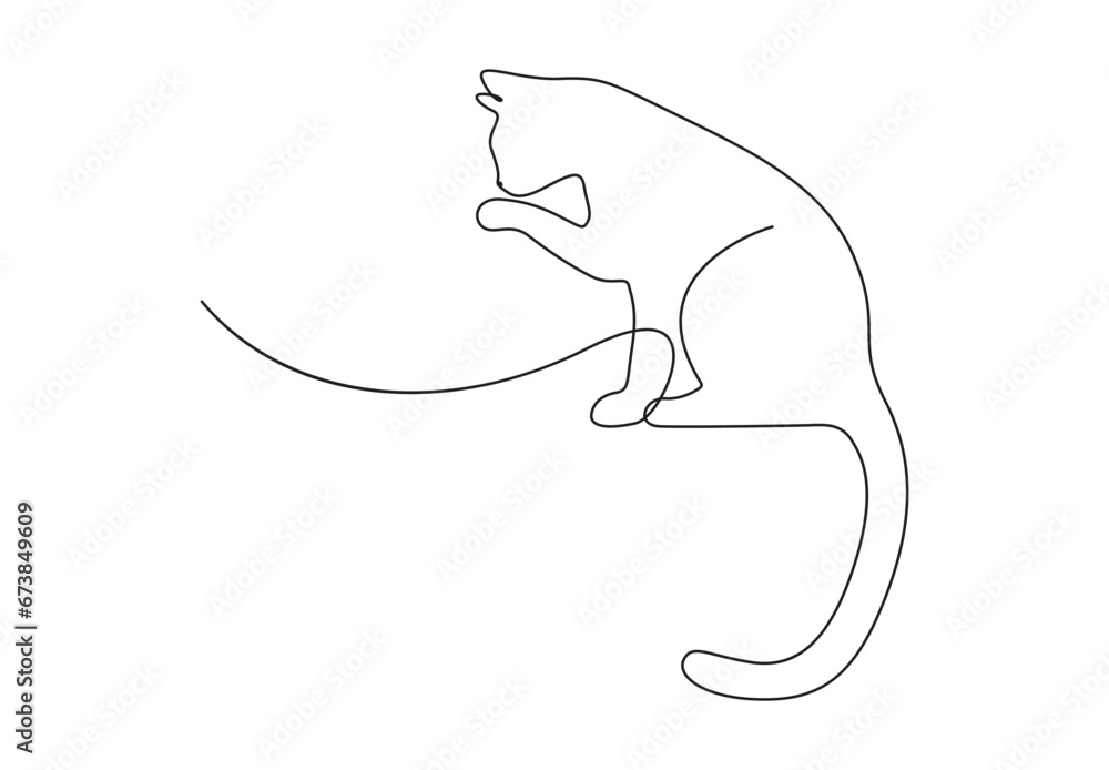 Cat in continuous one line drawing style. Abstract and minimalist cat icon. Vector illustration. Pro vector. Cat in continuous one line drawing style. Abstract and minimalist cat icon. Vector illustration. Pro vector.