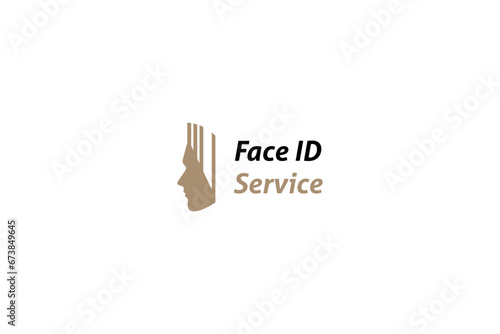 Template logo design solution for face id service