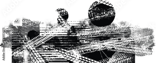 Vector Print Textured Tire Track . Design Element . Car tread silhouette . Mud splash grunge tire texture. Tyre track banner .