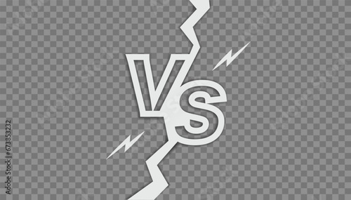 Versus screen. Vs battle or duel. Vector background