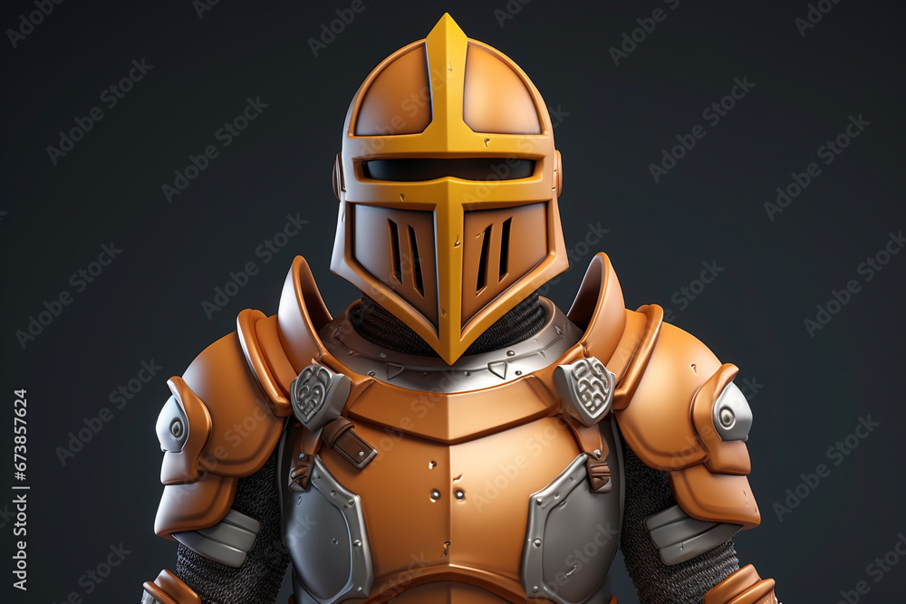 3D model of a cartoon knight 3D model of a cartoon knight