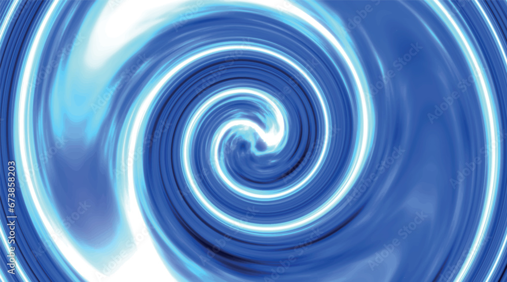 Blue neon background with a spiral in the center Blue neon background with a spiral in the center