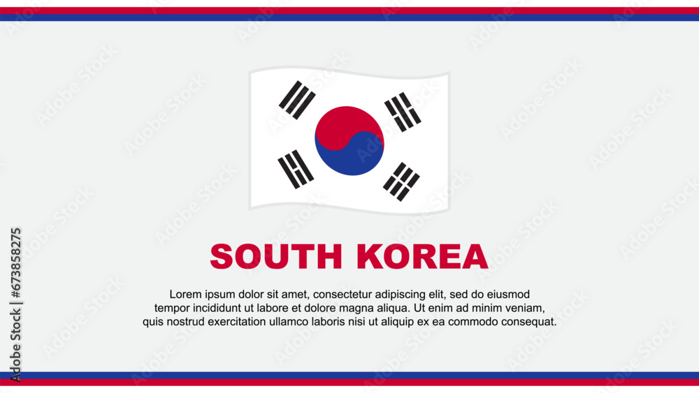 South Korea Flag Abstract Background Design Template. South Korea Independence Day Banner Social Media Vector Illustration. South Korea Design South Korea Flag Abstract Background Design Template. South Korea Independence Day Banner Social Media Vector Illustration. South Korea Design