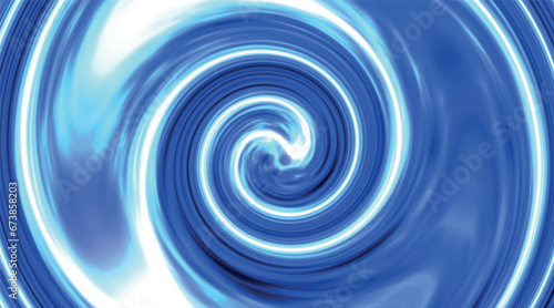 Blue neon background with a spiral in the center