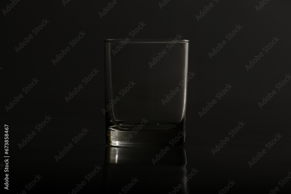 Empty glass on black Empty glass on black