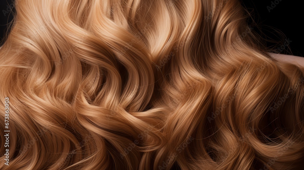 beautiful curly silk blond hair ai generated beautiful curly silk blond hair ai generated