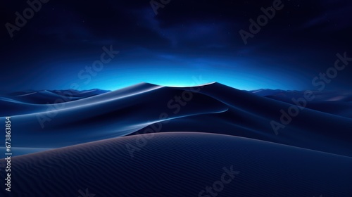 abstract landscape in blue and purple colors