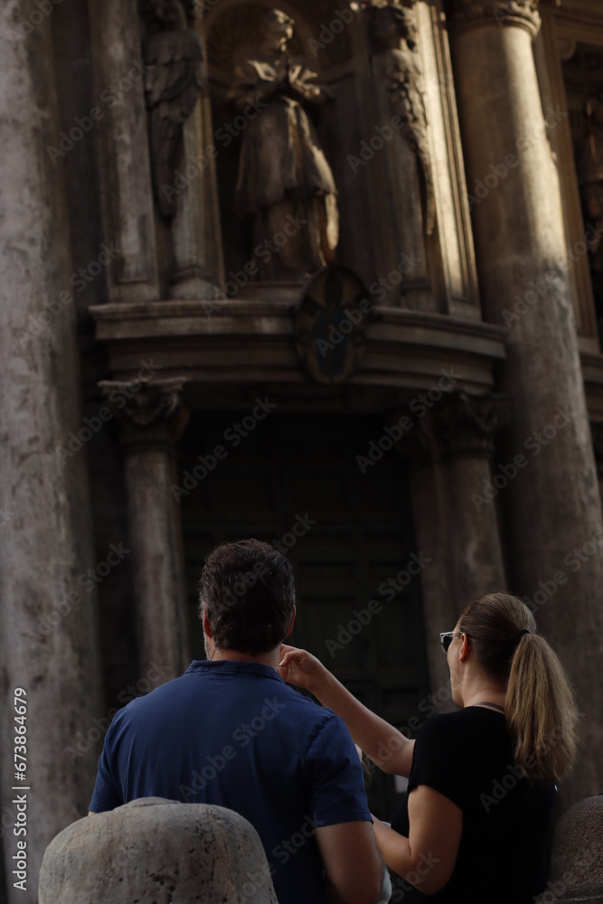 Couple visiting Rome