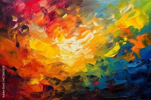 Colorful oil painted background artwork. Generative AI © Arya